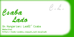 csaba lado business card